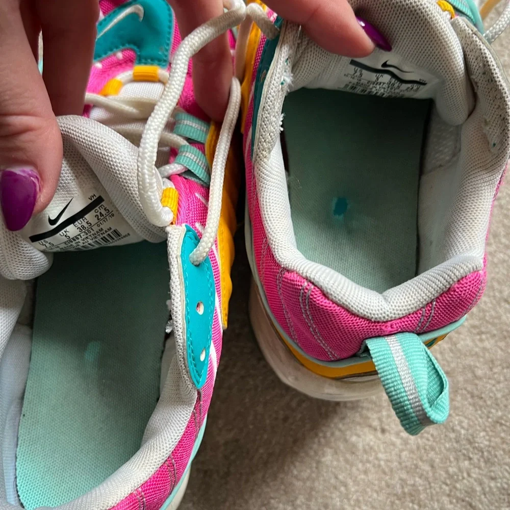 Nike Pink and Yellow Women’s air max 98 Sneakers - Picture 2 of 9